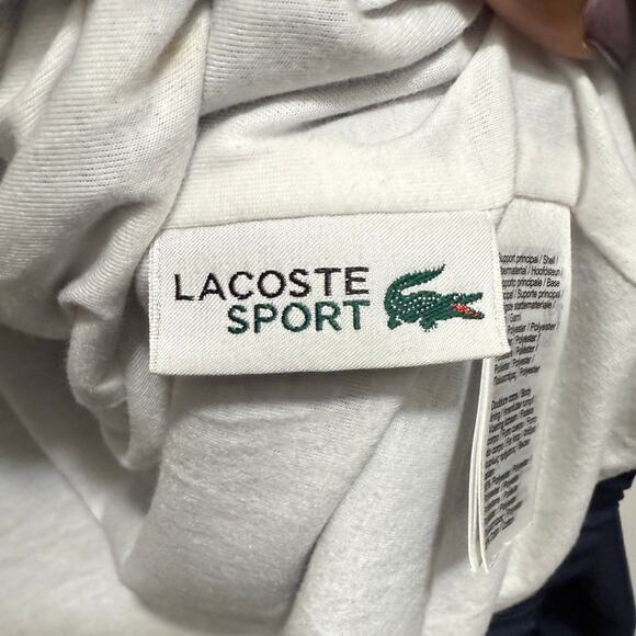 Lacoste Sport Dark Blue Full Zip Track Jacket Men's XL Multicolor Collar - Picture 6 of 15